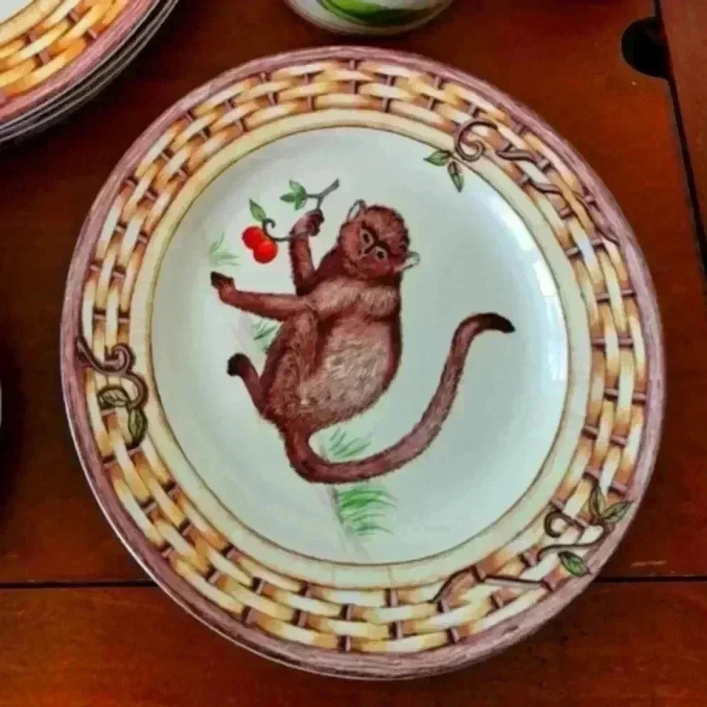 SALAD OR DESSERT PLATES   PORCELAIN BY AMERICAN ATELIER AT HOME VINTAGE CO…